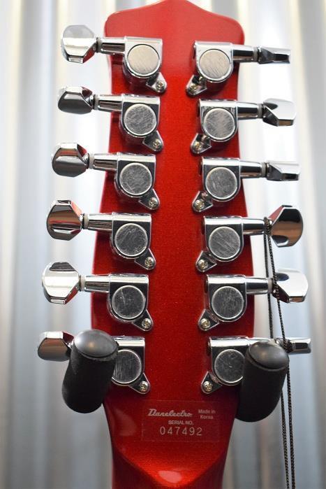 Danelectro '59 Vintage 12 String Red Metallic Semi Hollow Electric Guitar #7492