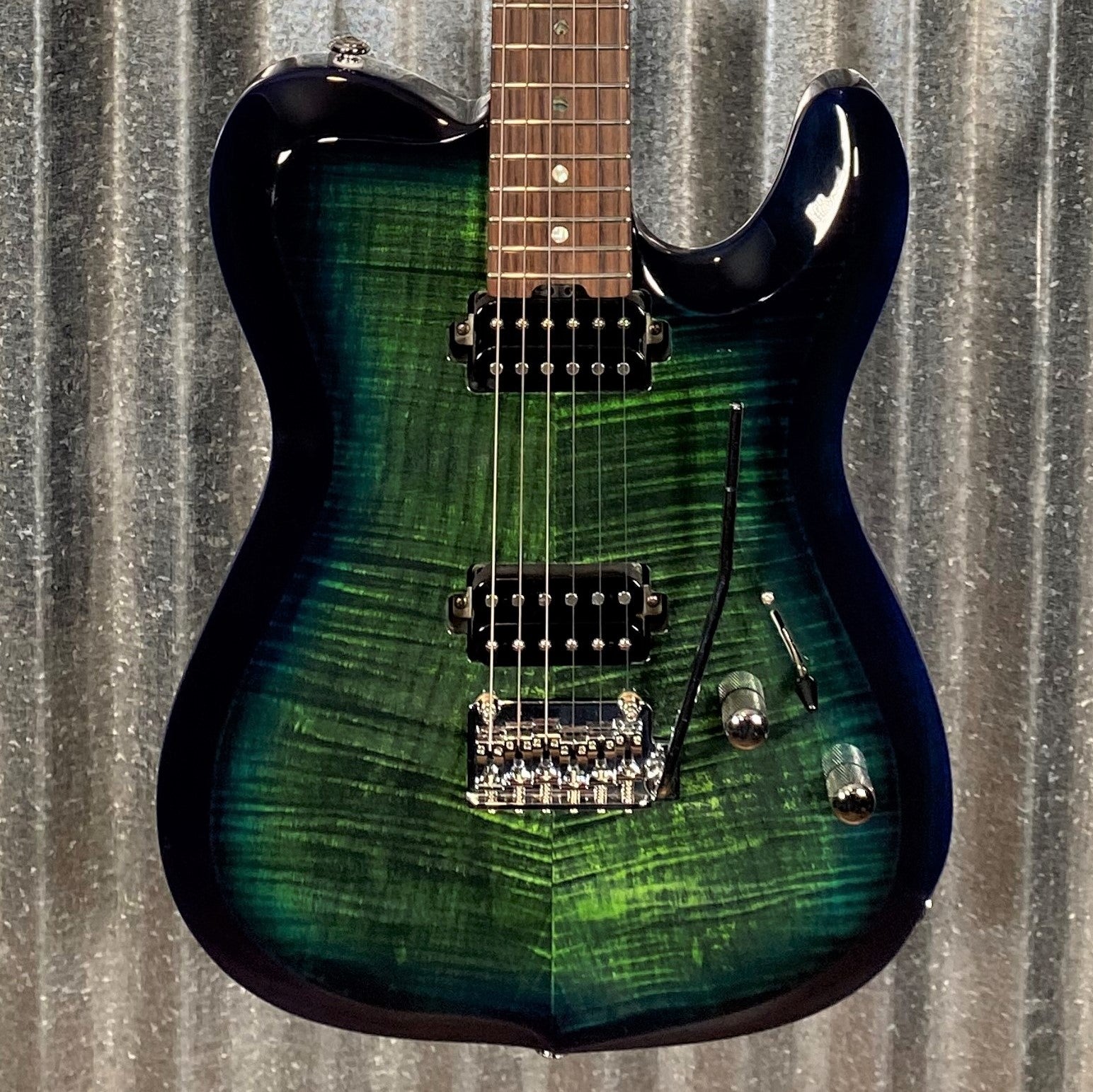 Musi Virgo Fusion Telecaster HH Deluxe Tremolo Greenburst