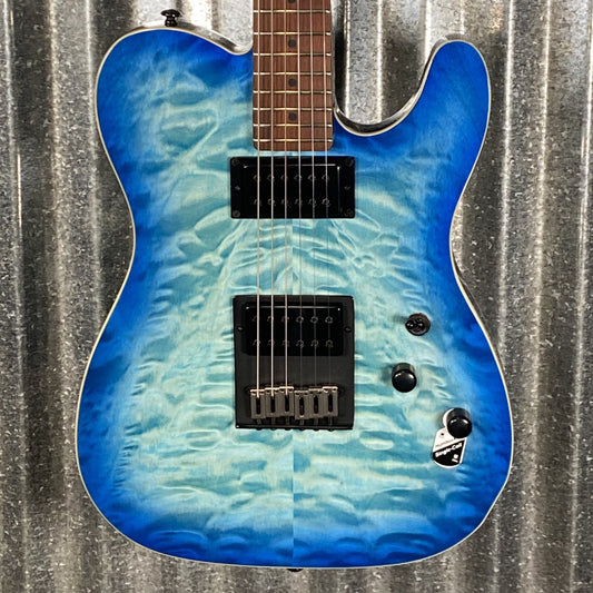 Schecter PT Pro HH Trans Blue Burst Guitar #0187