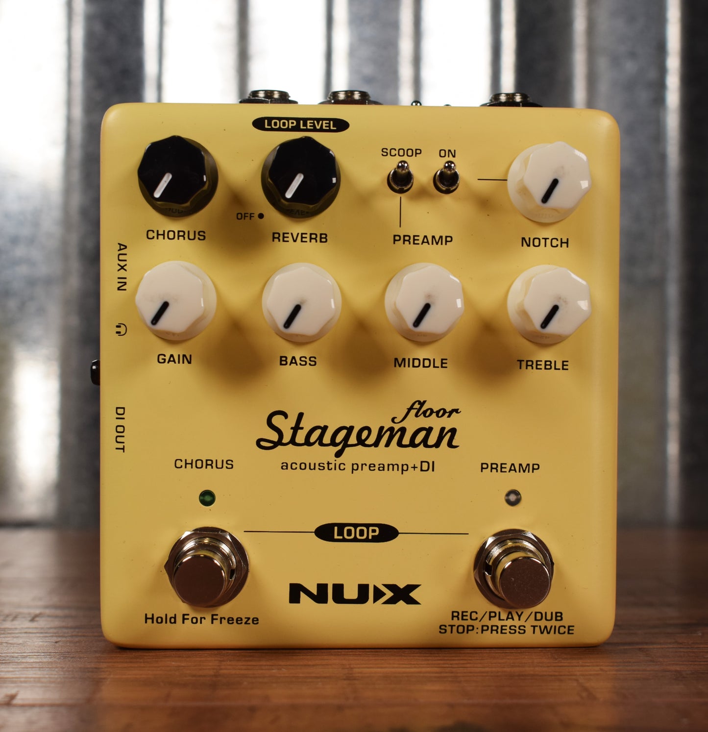 NUX NAP-5 Stageman Floor Acoustic Preamp Looper Chorus Reverb Delay Guitar Effect Pedal