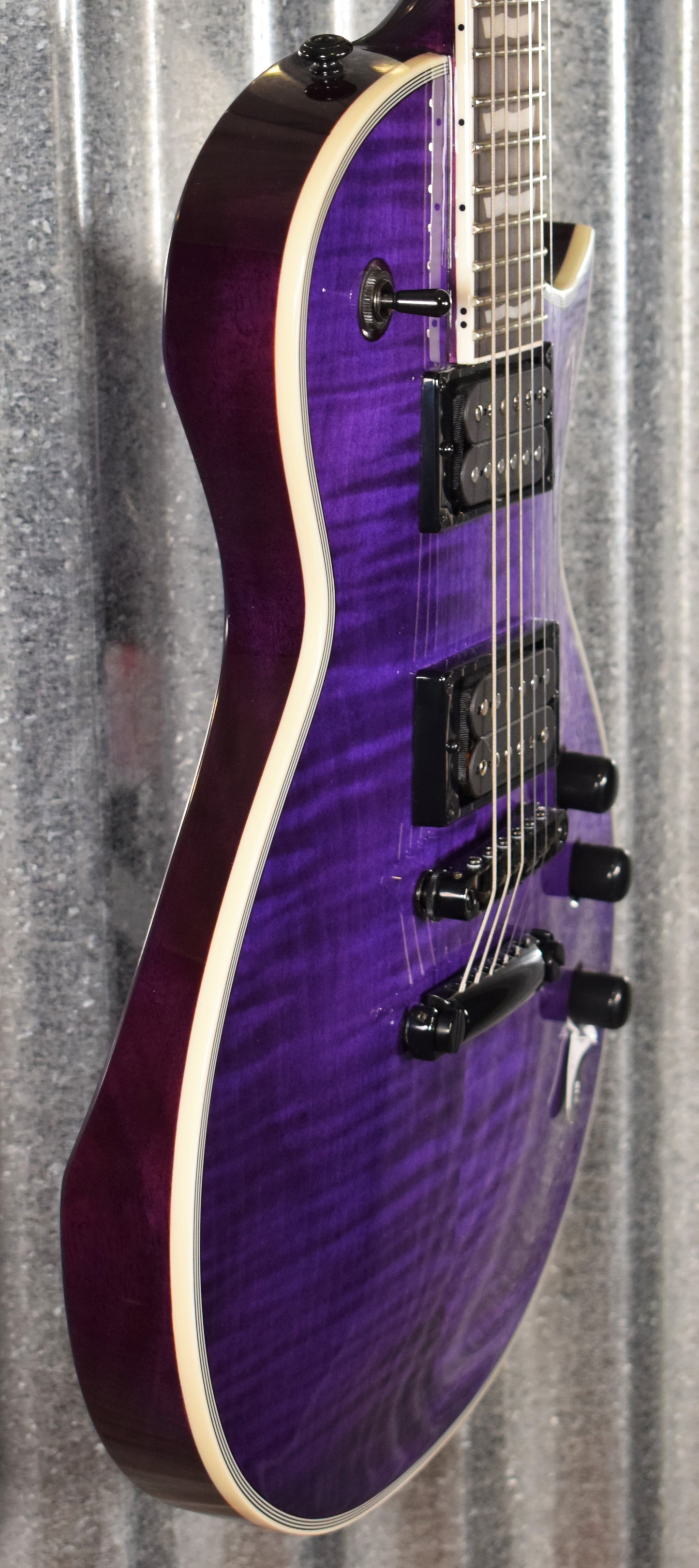 ESP LTD EC-1000 See Thru Purple Seymour Duncan Guitar EC1000FMSTP #1670 Demo