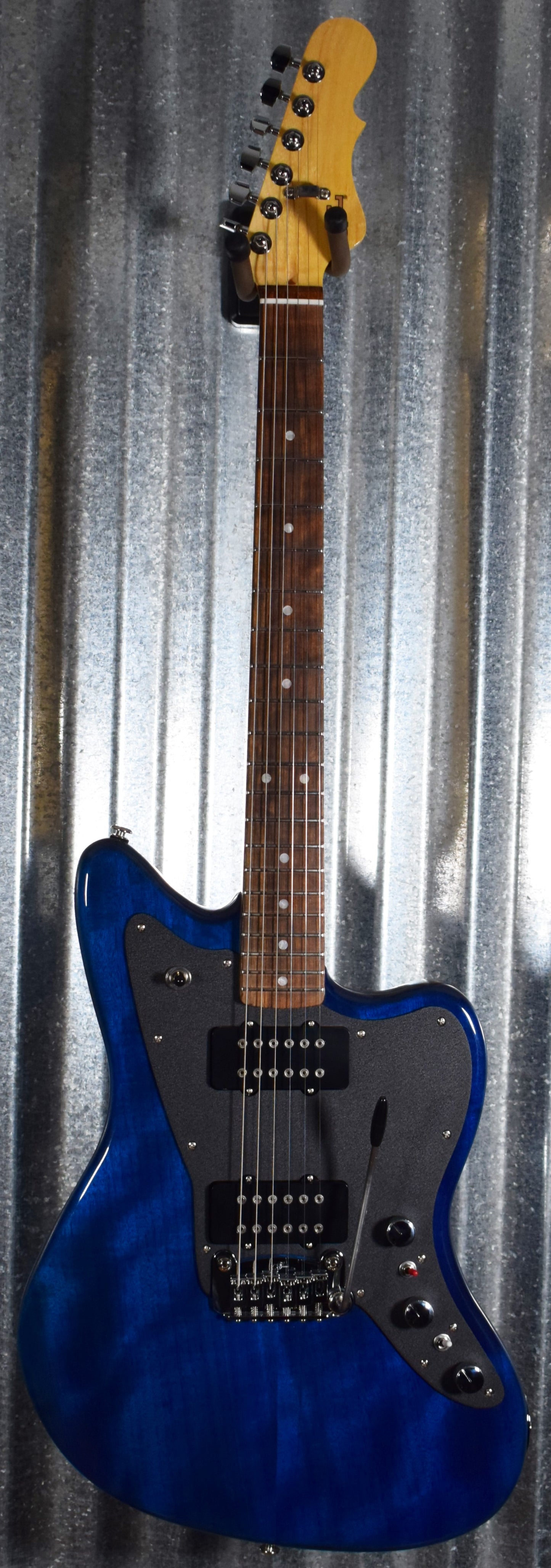 G&L USA CLF Doheny V12 Clear Blue Guitar & Case #6142