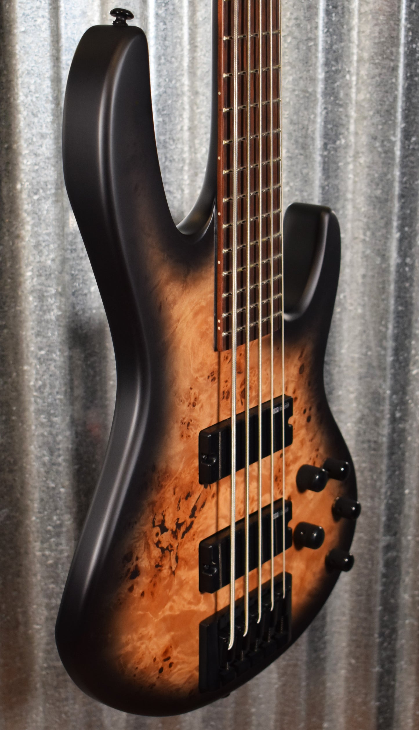 ESP LTD D-5 Black Natural Burst Satin 5 String Bass LD5BPBLKNBS #0994