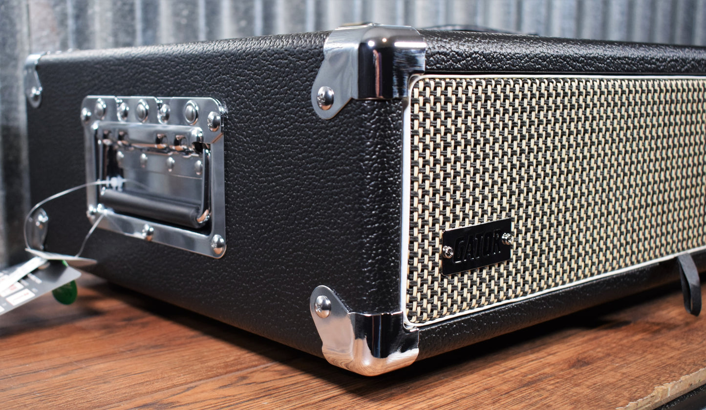 Gator Cases GR-RETRORACK-2BK 2 Space Guitar & Bass Amplifier/Effects Rack Case Black