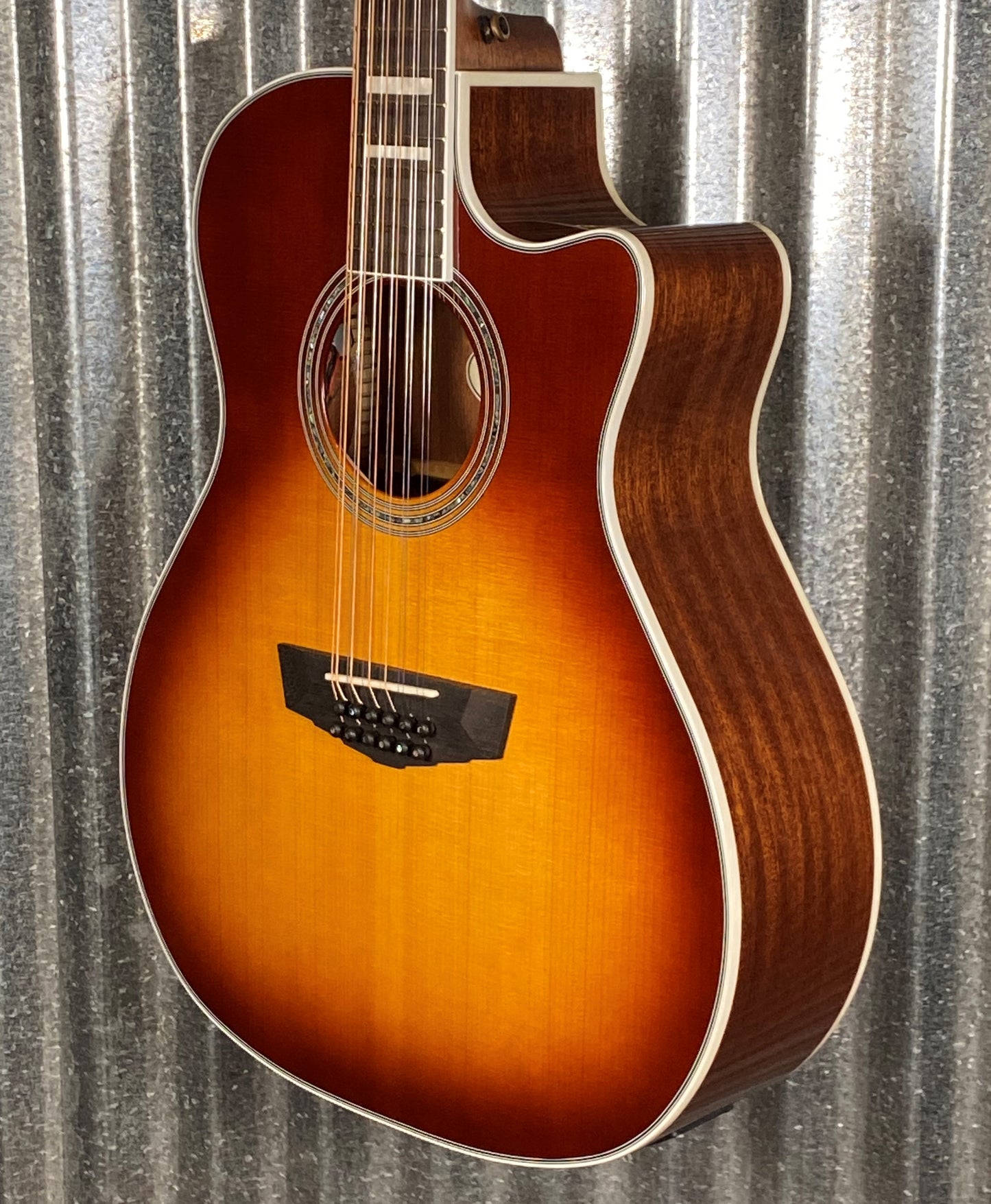 D'Angelico Premier Fulton Grand Auditorium 12 String CE Iced Tea Burst Acoustic Electric Guitar #0010