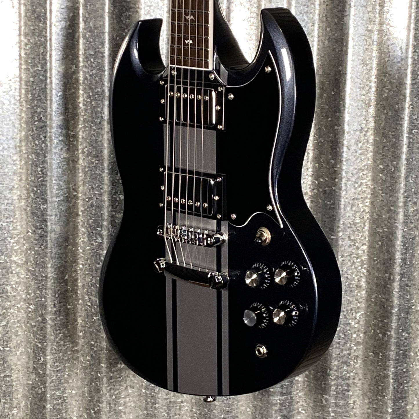 Westcreek Racer Offset SG Black Solid Body Guitar #0124 Used