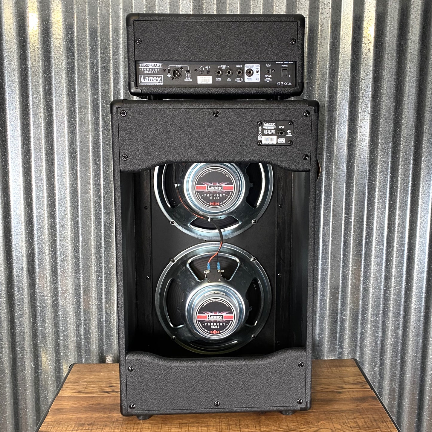 Laney IRF-DUALTOPRIG212 DUALTOP 60 Watt Dual Channel Guitar Amplifier Head & 2x12 Speaker Cabinet Bundle