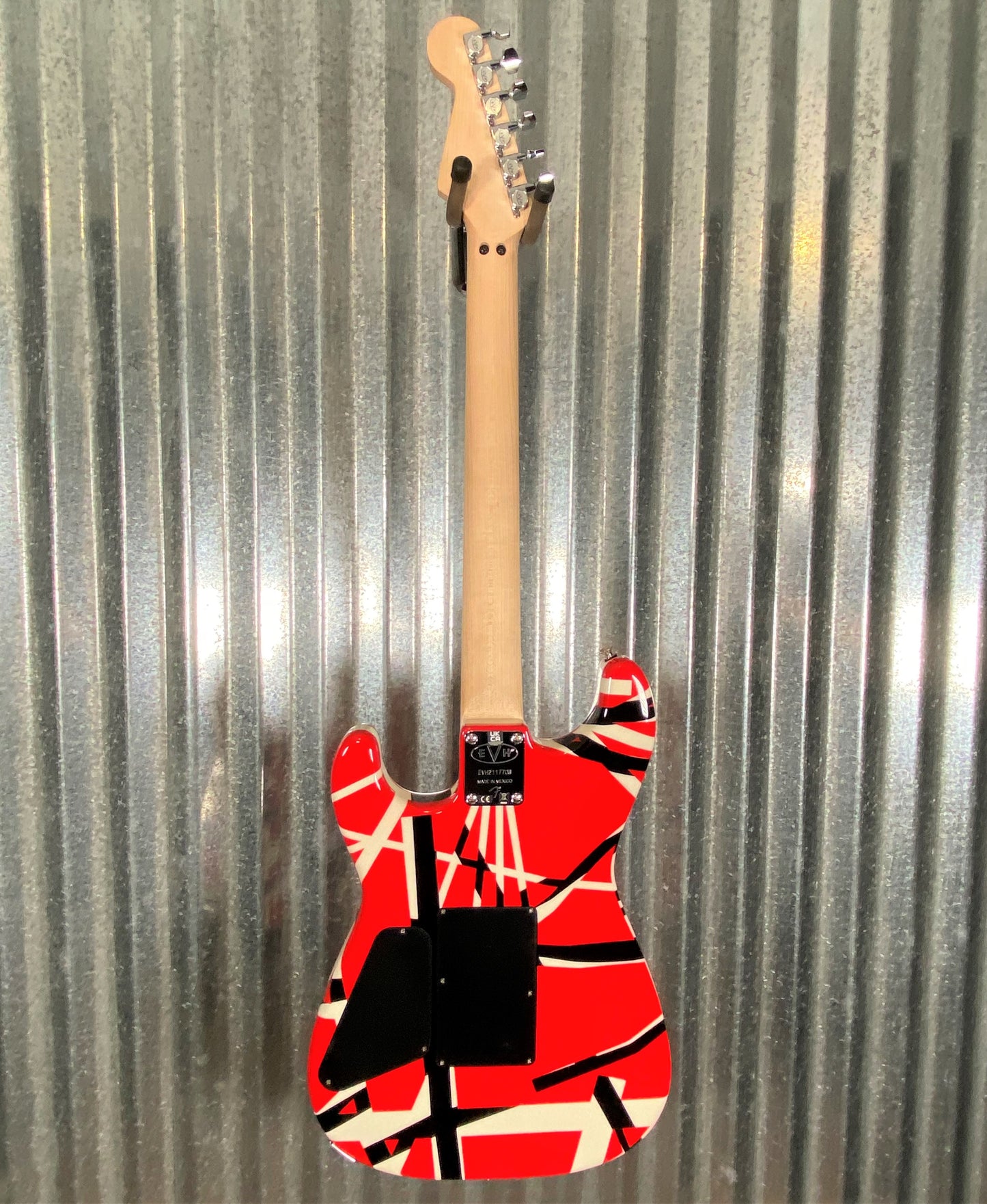 EVH Striped Series Red with Black Stripes Guitar & Case #7706 Used