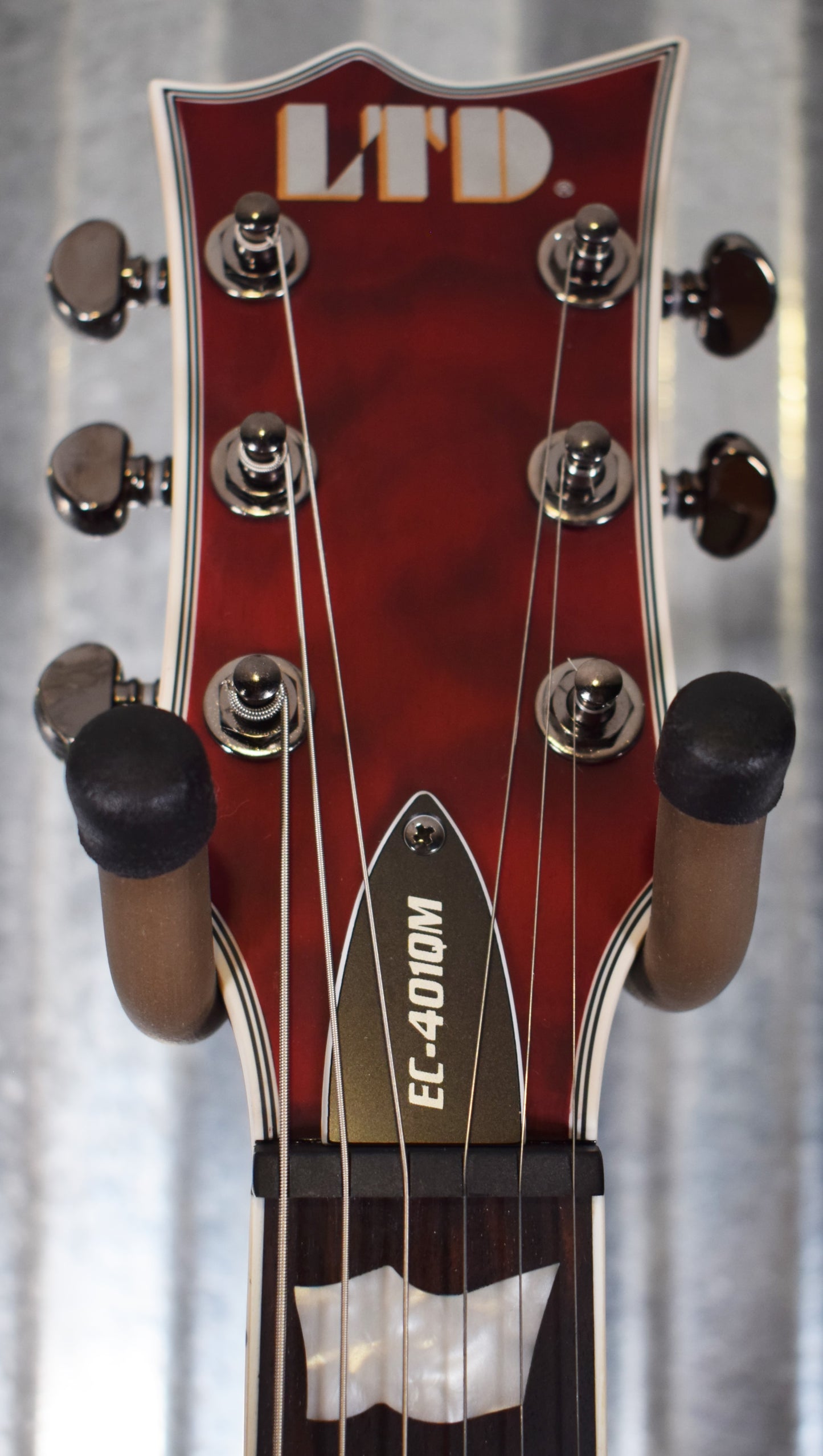 ESP LTD EC-401 Quilt Maple See Thru Black Cherry Satin Guitar LEC401QMSTBCS #2342 Used