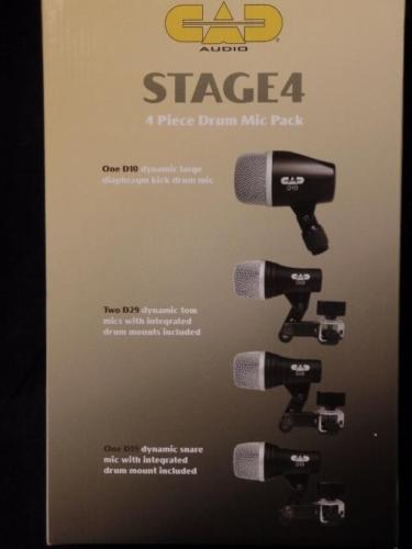 CAD Audio Stage 4 Drum Microphone Kit D29 D19 D10 & Case