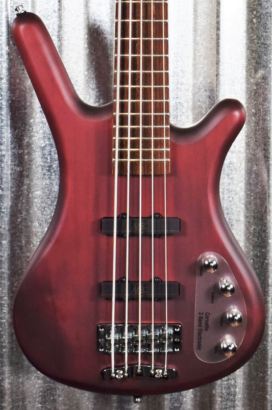 Warwick Rockbass Corvette Basic Trans Satin Burgundy Active 5 String Bass & Bag #2920