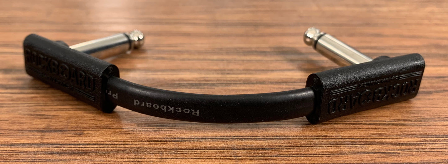 Warwick Rockboard Flat Patch Guitar Bass Pedalboard Cable 5 cm 1.97" Black 3 Pack