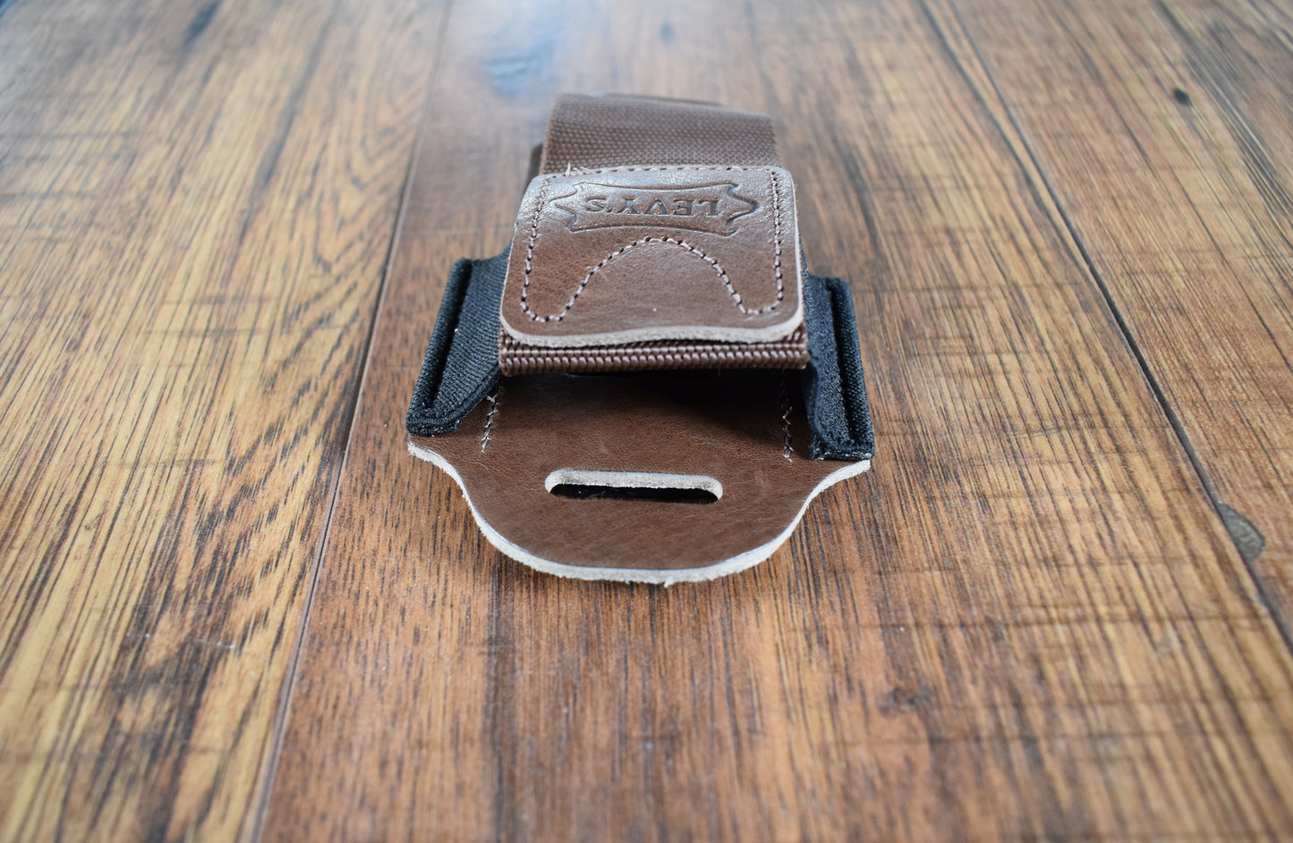 Levy's MM14-BRN Wireless Body Pack Transmitter Strap Belt Holder Brown