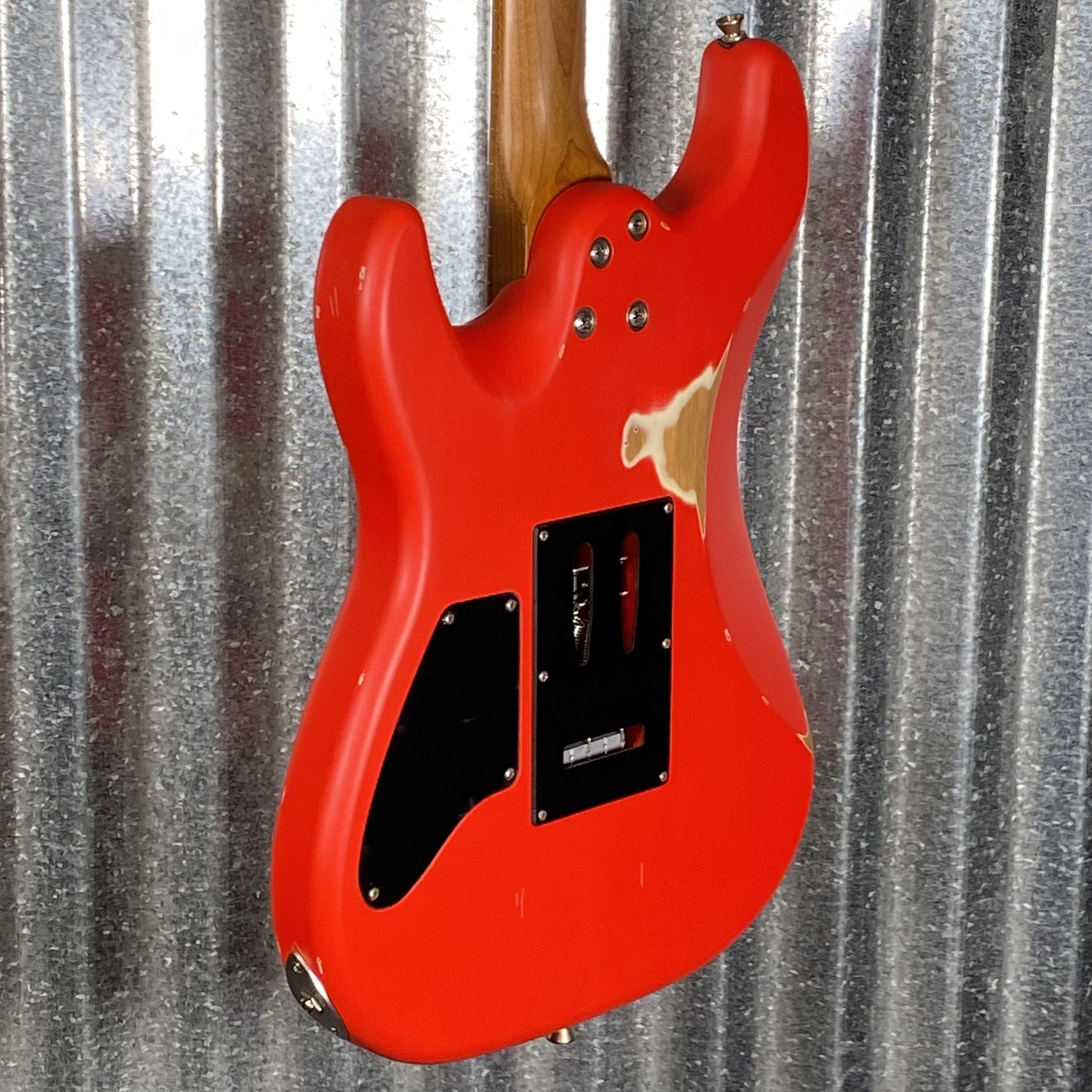 Jet JS850 Relic FR Strat Style Tremolo Guitar Distressed Red #0002