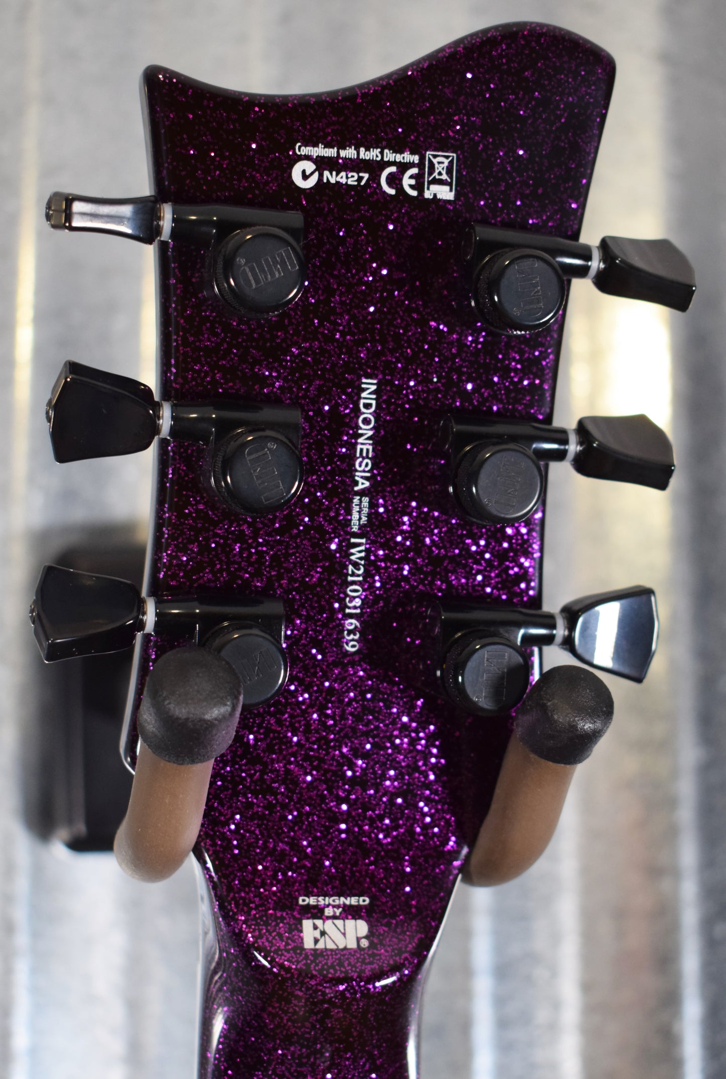 ESP LTD PS-1000 Purple Sparkle Semi Hollow Guitar XPS1000PSP #1639