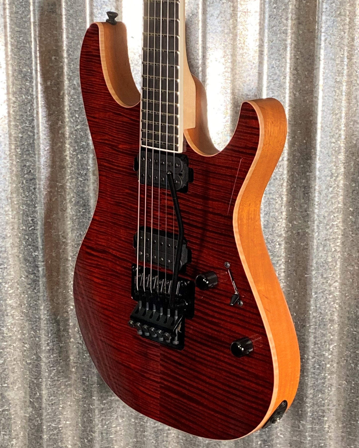 Vola Ares FR FM Tribal Red Gloss Guitar & Case #3711