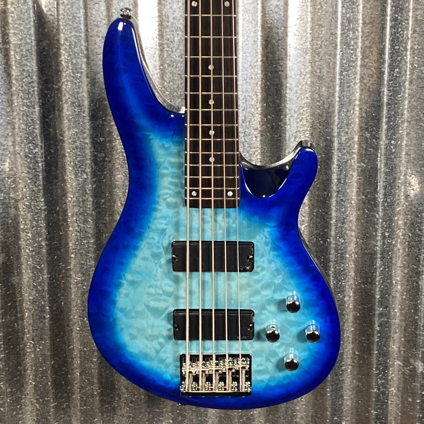 Schecter C-5 Plus 5 String Bass Ocean Blue Burst #0145