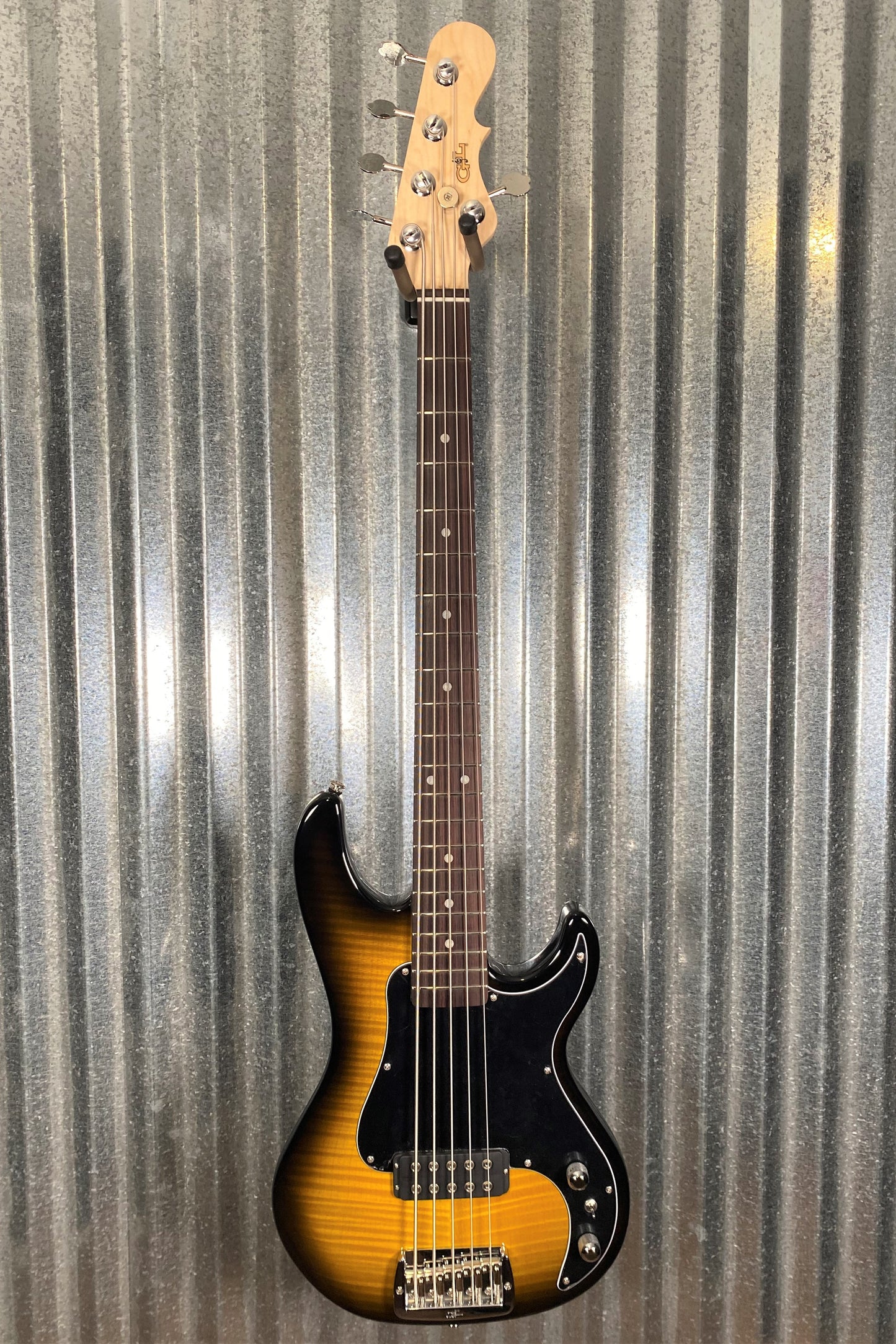 G&L USA Kiloton 5 String Bass Flame Top 2 Tone Sunburst & Case #7357
