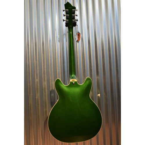Hagstrom Viking Deluxe Custom VIKDLXCUS Emerald Green Semi Hollow Guitar & Gig Bag