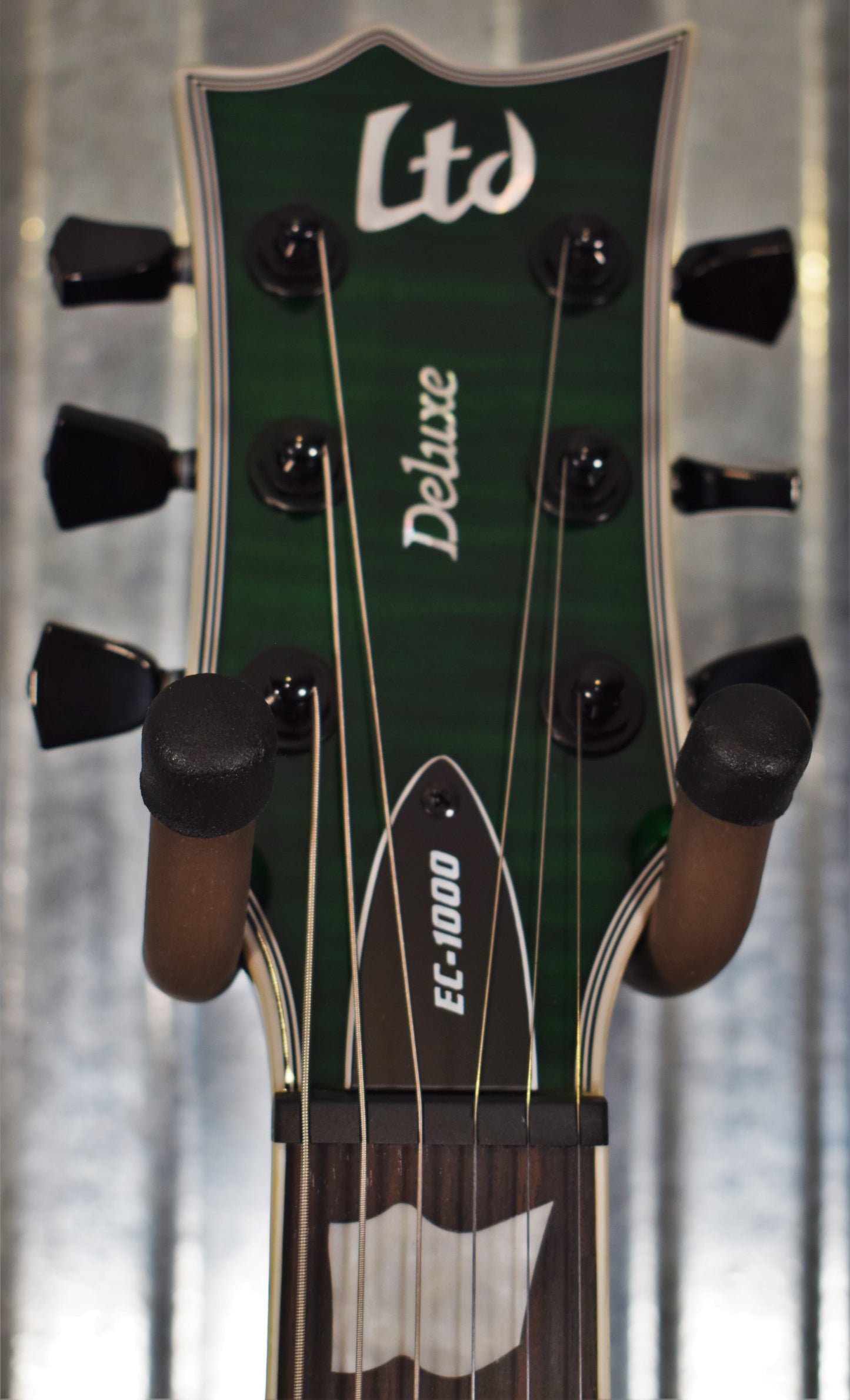 ESP LTD EC-1000 Flame See Thru Green Seymour Duncan Guitar LEC1000FMSTG #1131