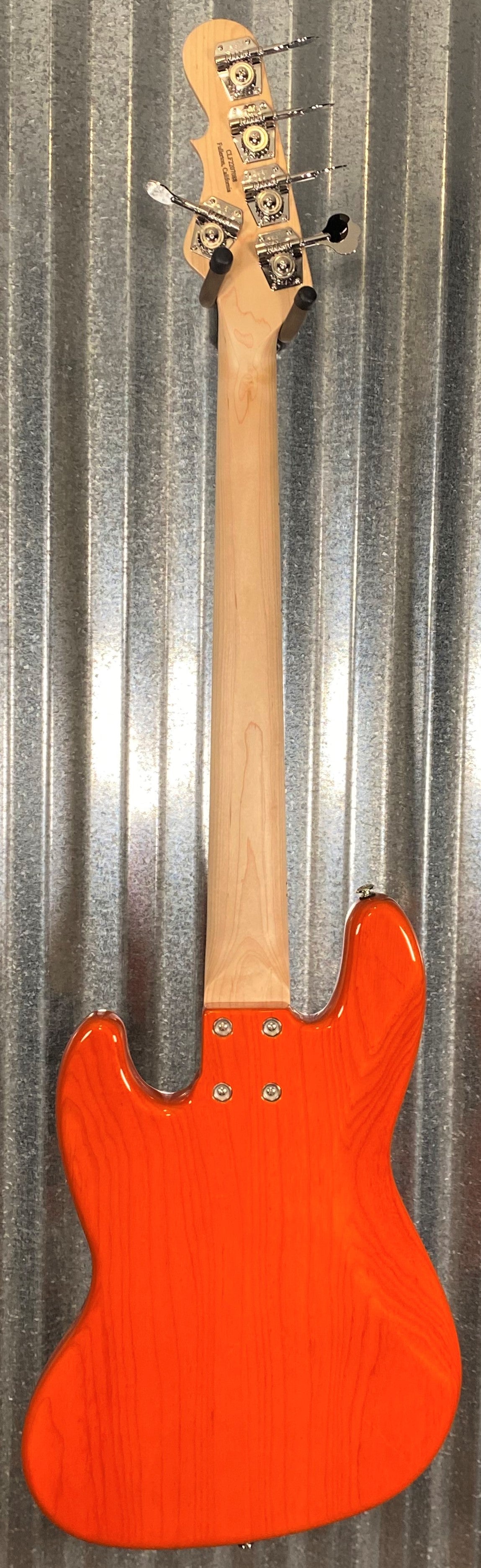 G&L USA JB5 5 String Bass Clear Orange & Case JB-5 #7088
