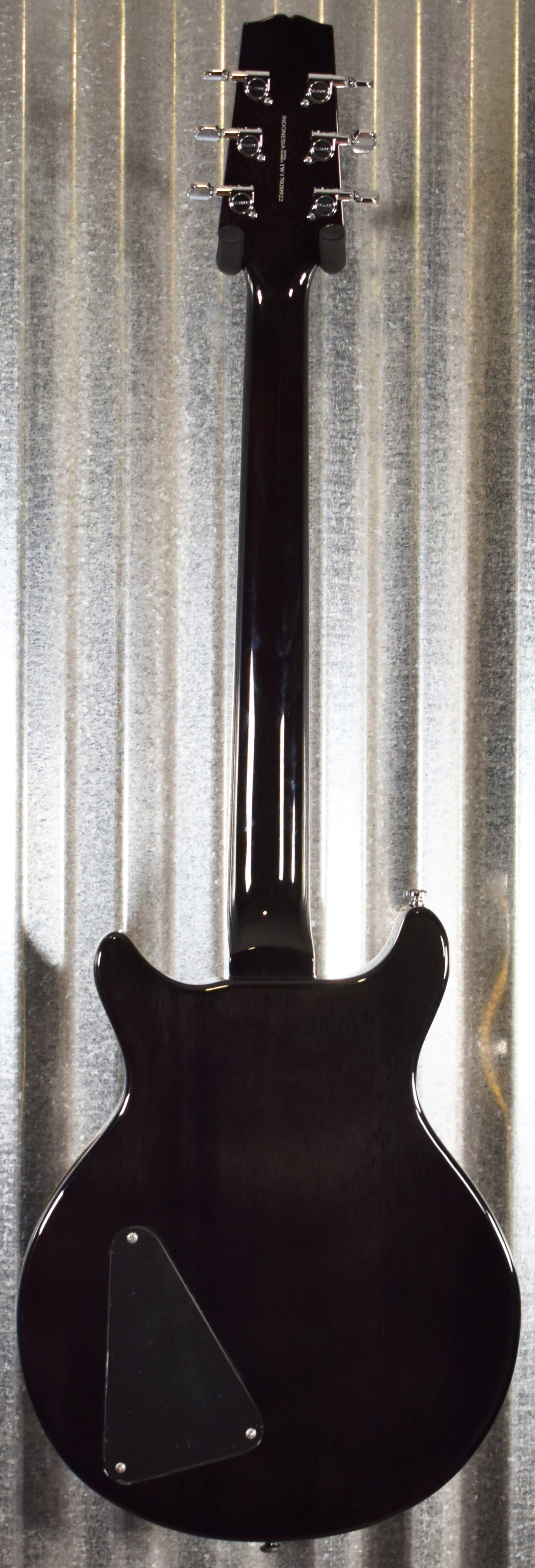 Hamer Archtop Flame Trans Black Double Cut Guitar SATF-TBK #0922 B Stock