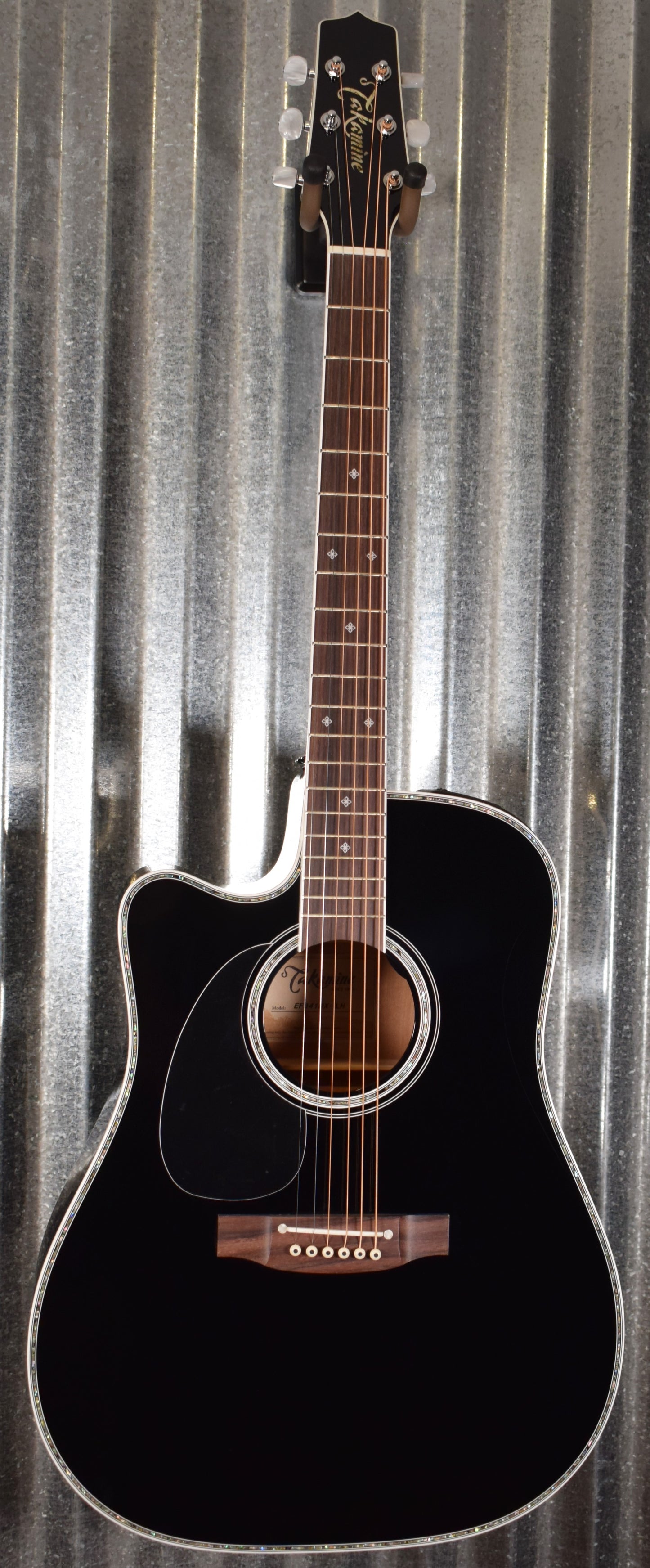 Takamine EF341DLX Deluxe Black Acoustic Electric Left Hand Guitar Japan & Case EF341DLXLH #1062
