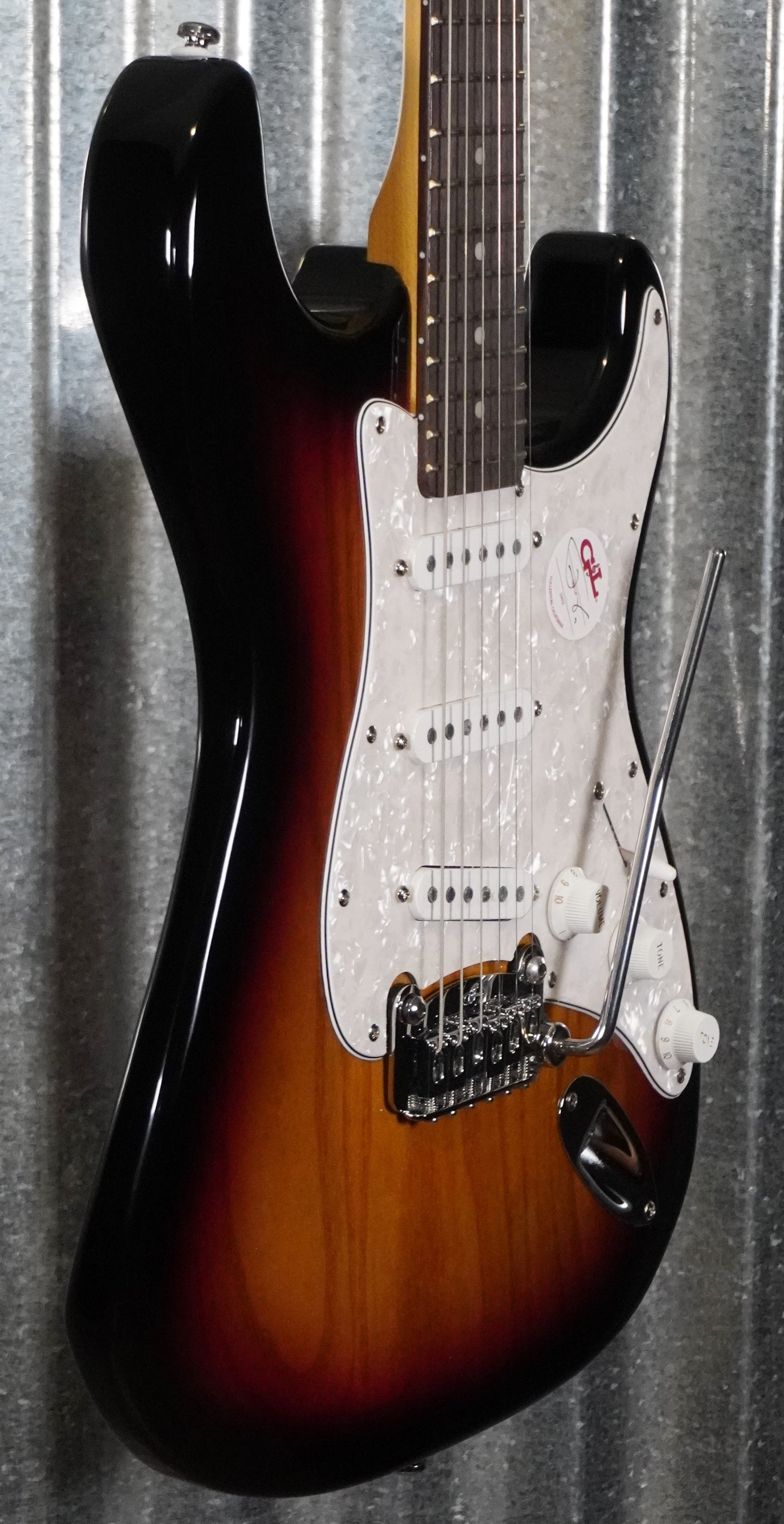 G&L Tribute Legacy 3-Tone Sunburst Guitar Sassafras #4635 Used