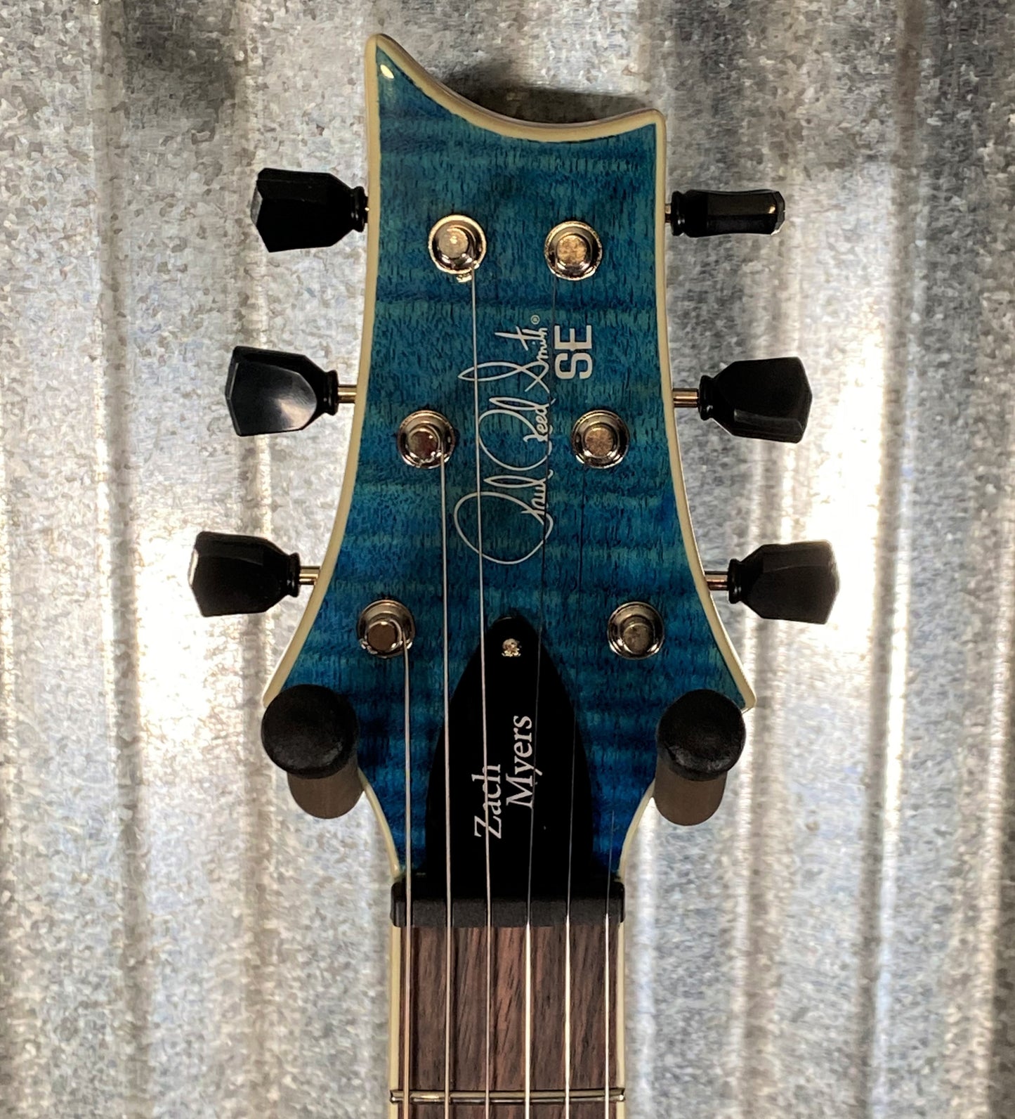 PRS Paul Reed Smith SE Zach Myers 594 Top Carve Myers Blue Guitar & Bag Blem #4435