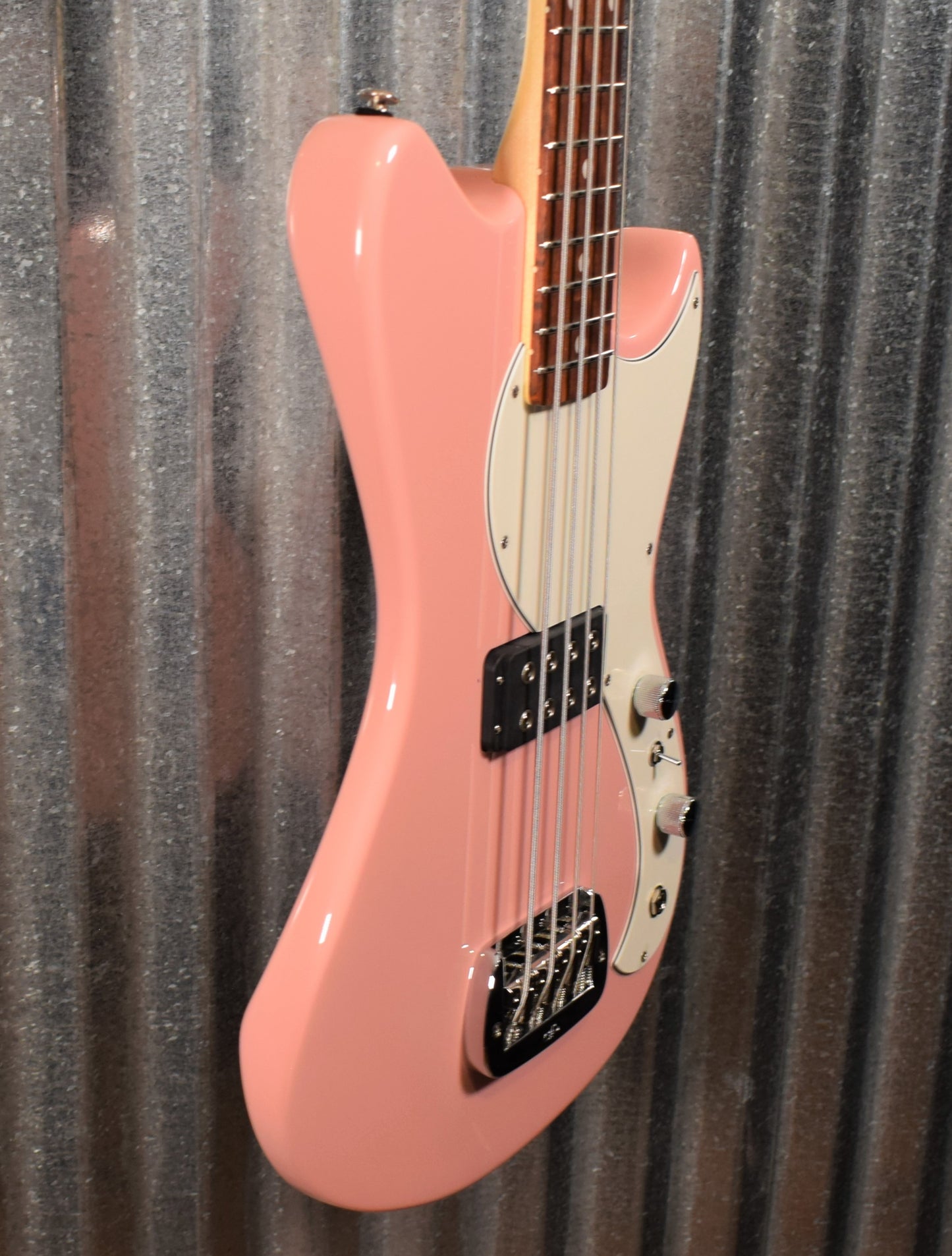 G&L USA Fullerton Deluxe Fallout 4 String Short Scale Bass Shell Pink & Bag #5181