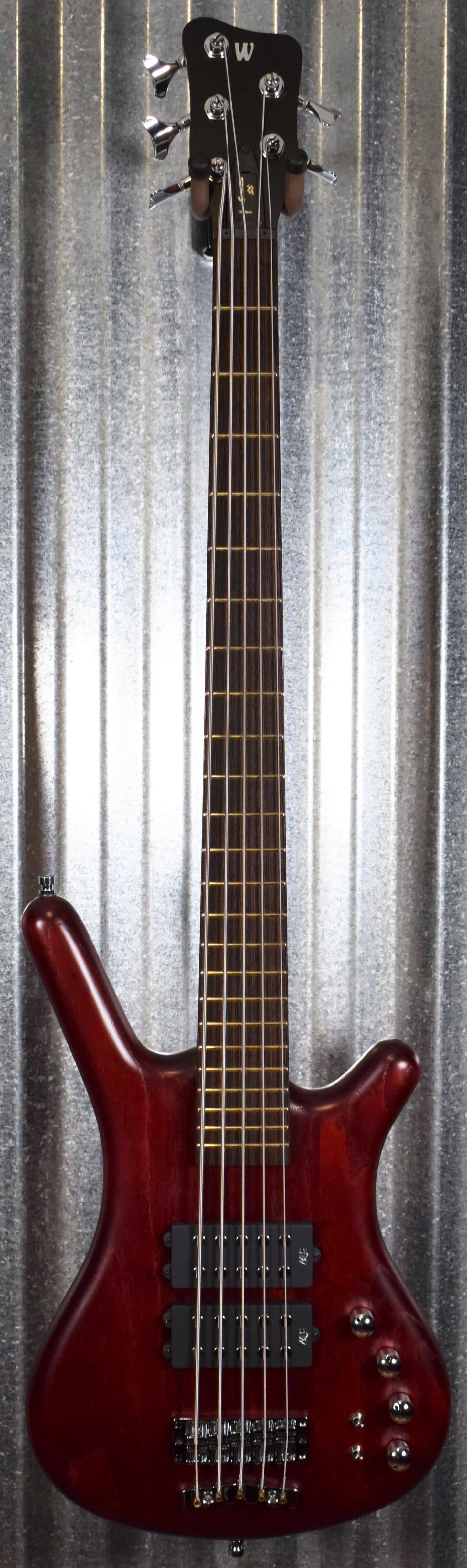 Warwick German Pro Series Corvette $$ 5 String Active Bass Burgundy & Bag #7421