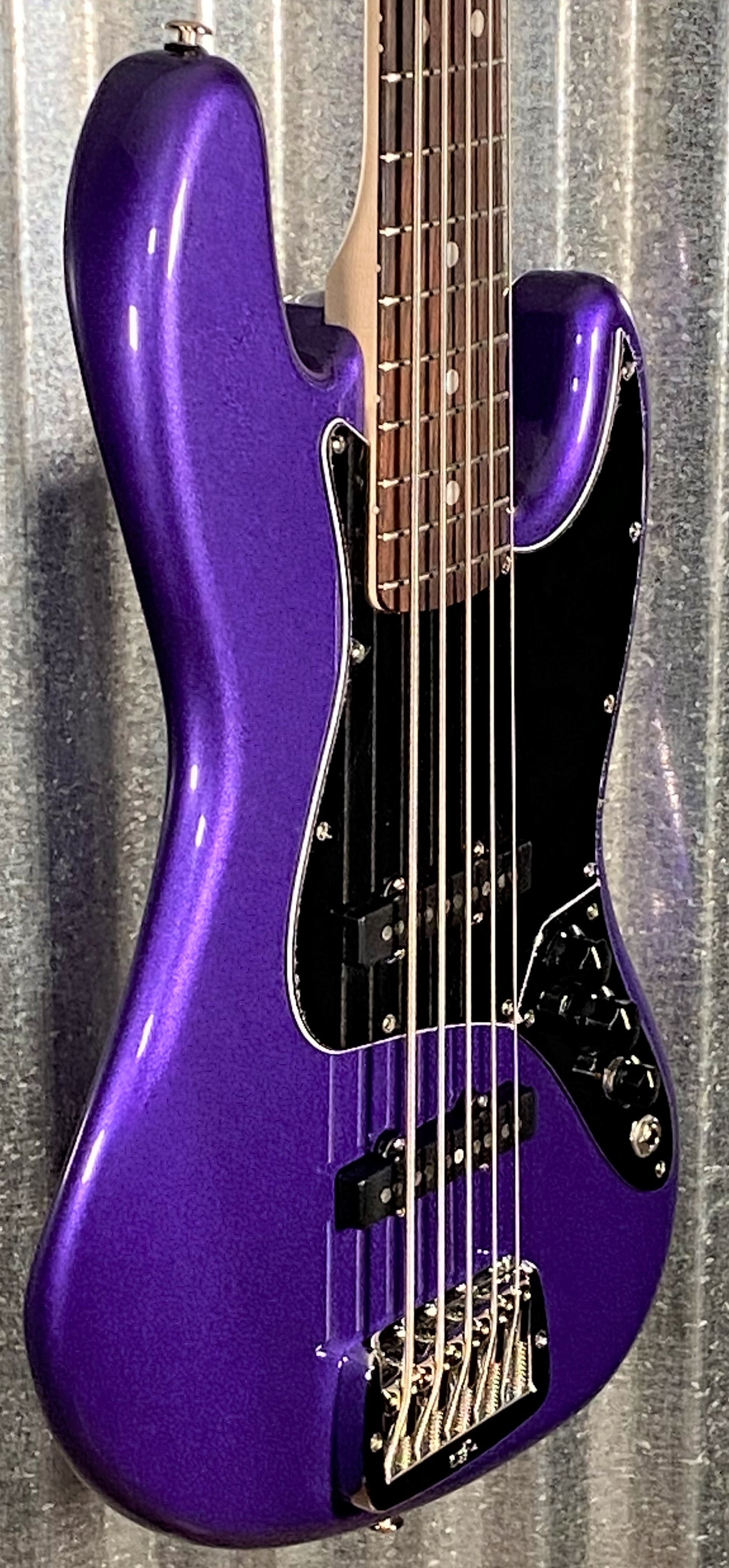 G&L USA JB-5 Plum Crazy 5 String Jazz Bass Rosewood Satin Neck & Case #3082