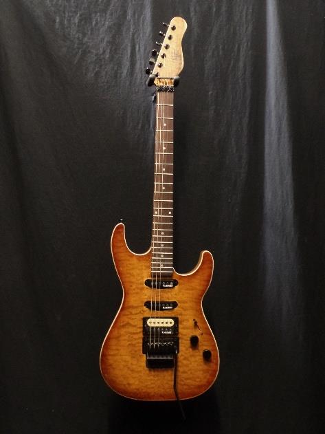 Michael Kelly 1964 Guitar Quilt Top Dark Amber Burst Gig Bag Blemish #2811