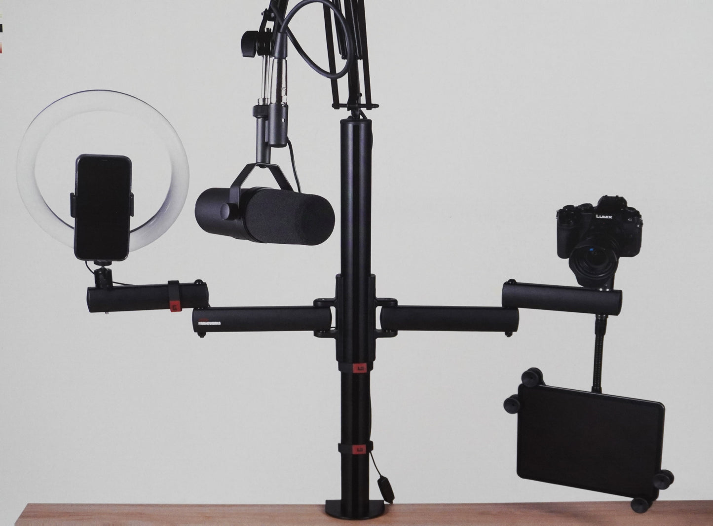 Gator Frameworks GFW-ID-CREATORTREE All-In-One Content Creator Tree Light Mic & Camera Attachments