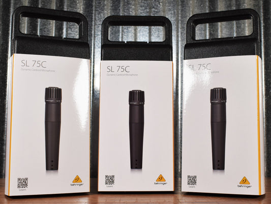 Behringer SL75C Dynamic Cardioid Handheld Vocal Instrument Microphone 3 Pack