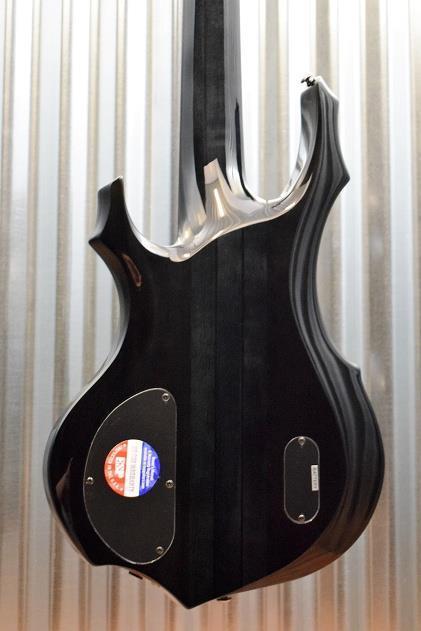 ESP LTD F-415FM 5 String Bass Flame Top Transparent Black EMG 40DC Pickups #1200