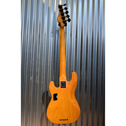 Schecter Model T Session 5 String Bass Aged Natural Satin EMG & Case #1747