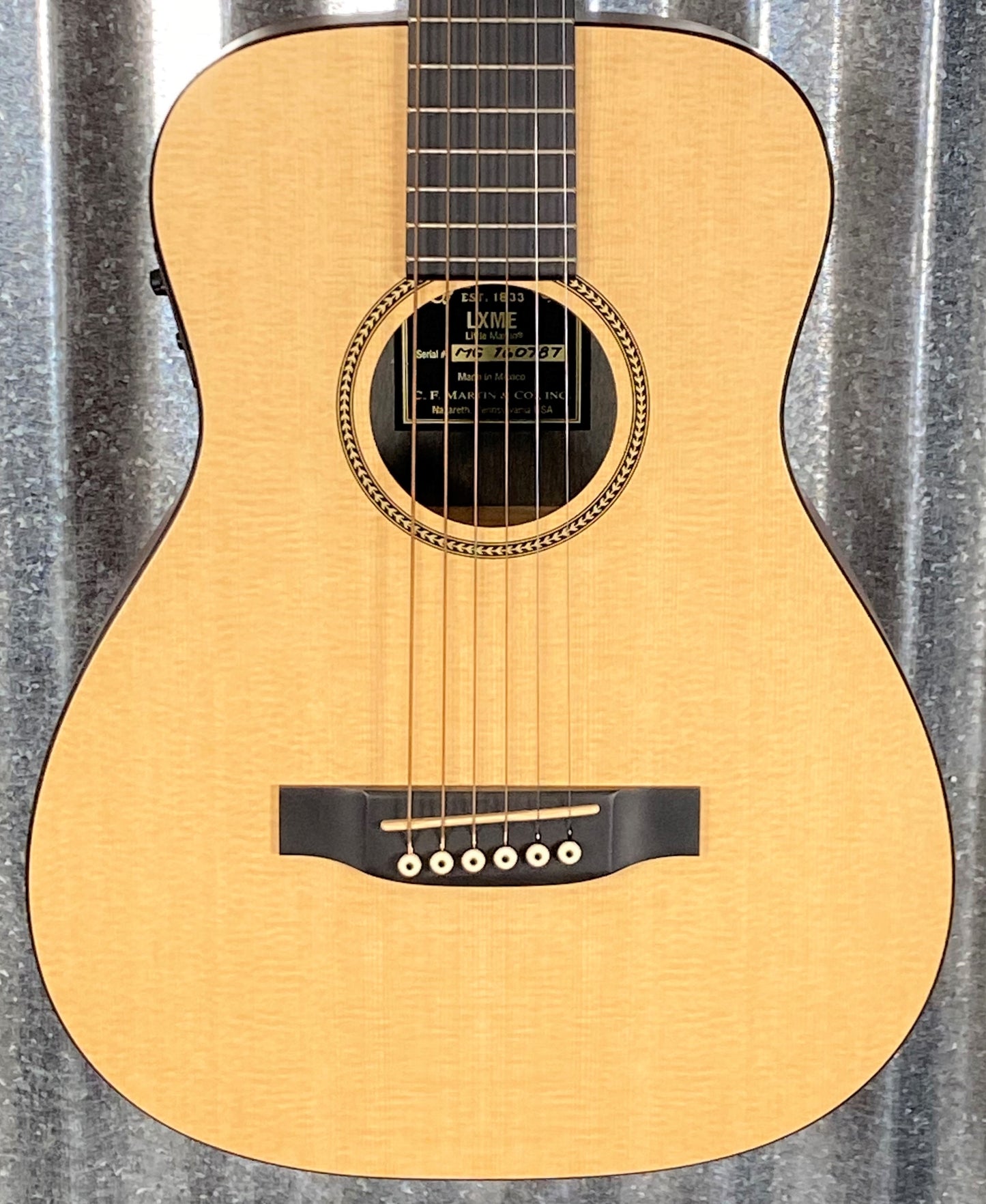 Martin LXME Little Martin Natural Acoustic Electric Travel Guitar & Bag #0787 Used