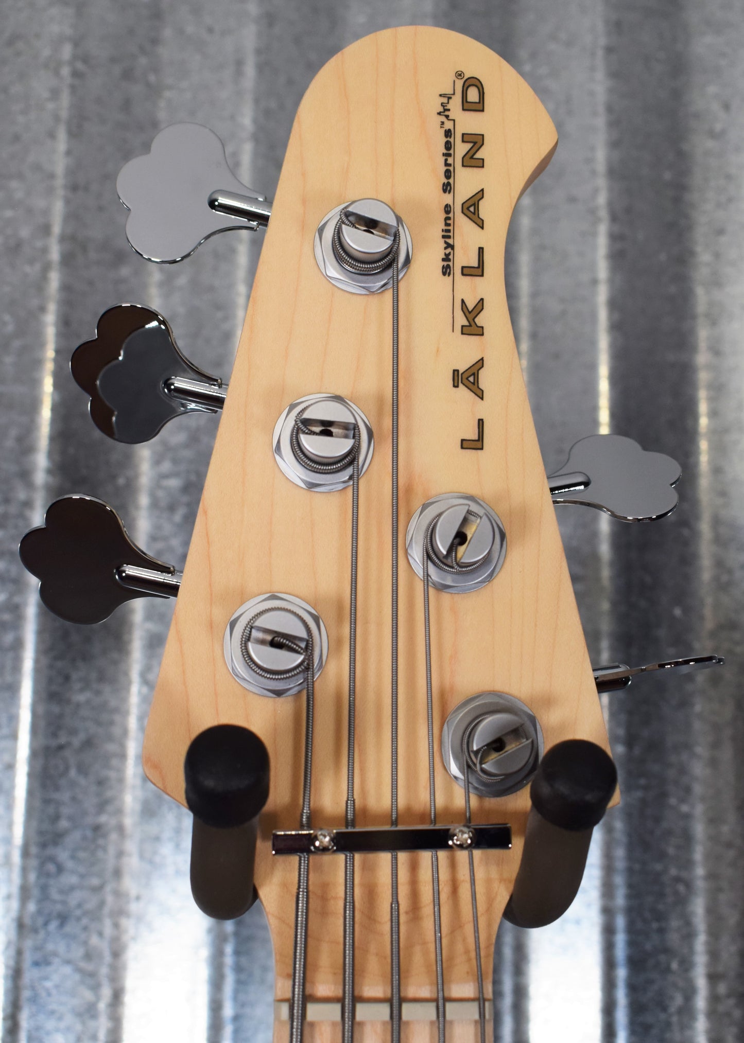 Lakland Skyline 55-02 Deluxe 5 String Quilt Honey Burst Bass & Case Used #1696