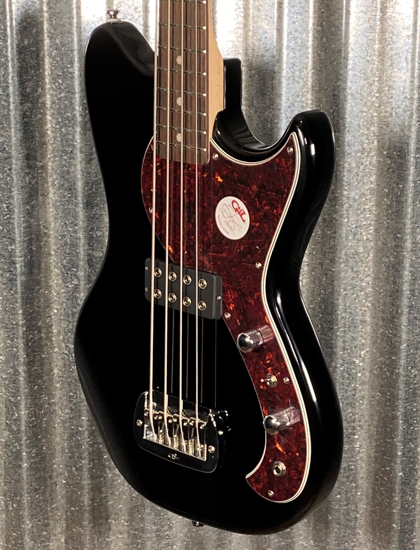 G&L Guitars Tribute Fallout Bass Short Scale 4 String Jet Black #4764