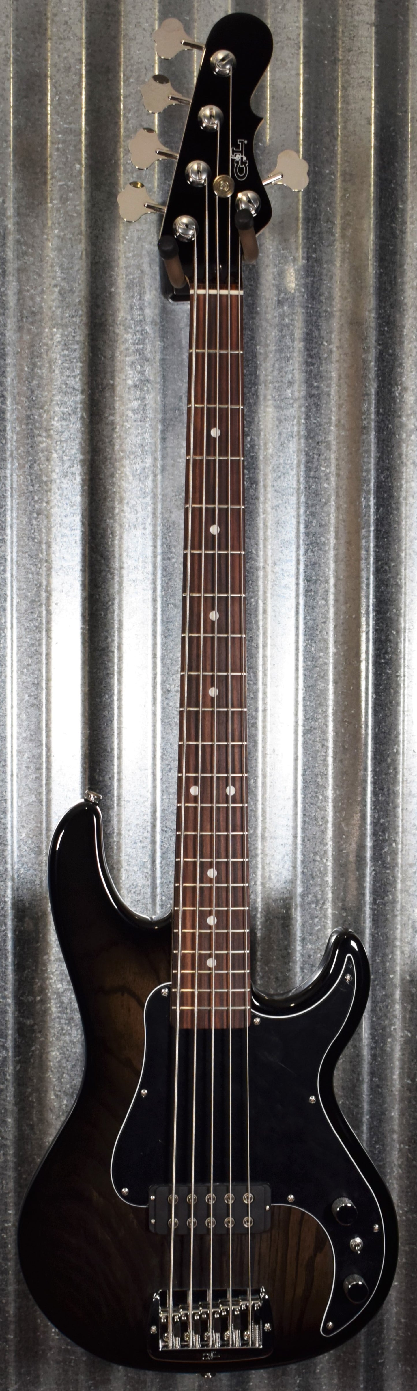 G&L USA Kiloton 5 Blackburst 5 String Bass Rosewood Satin Neck & Case #4042