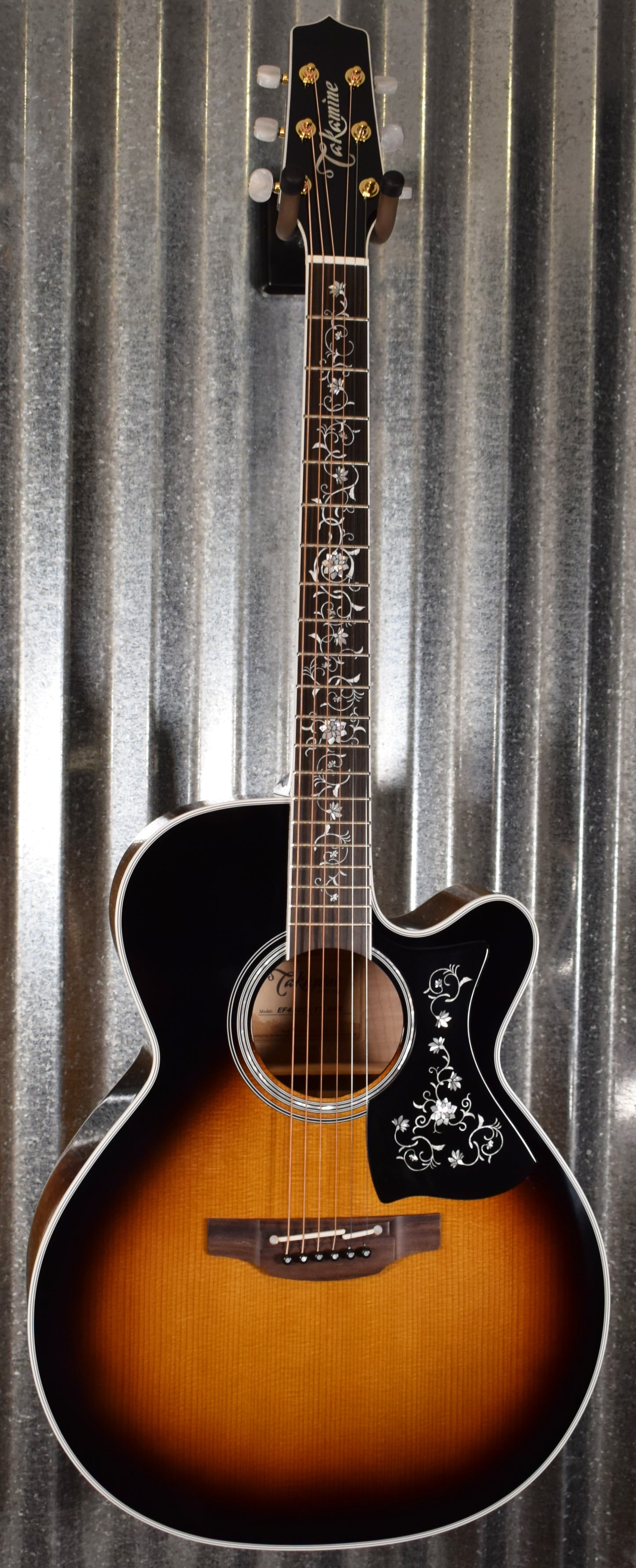 Takamine EF450C Brown Sunburst Acoustic Electric Guitar & Case EF450SCTTBSB #0837 Used