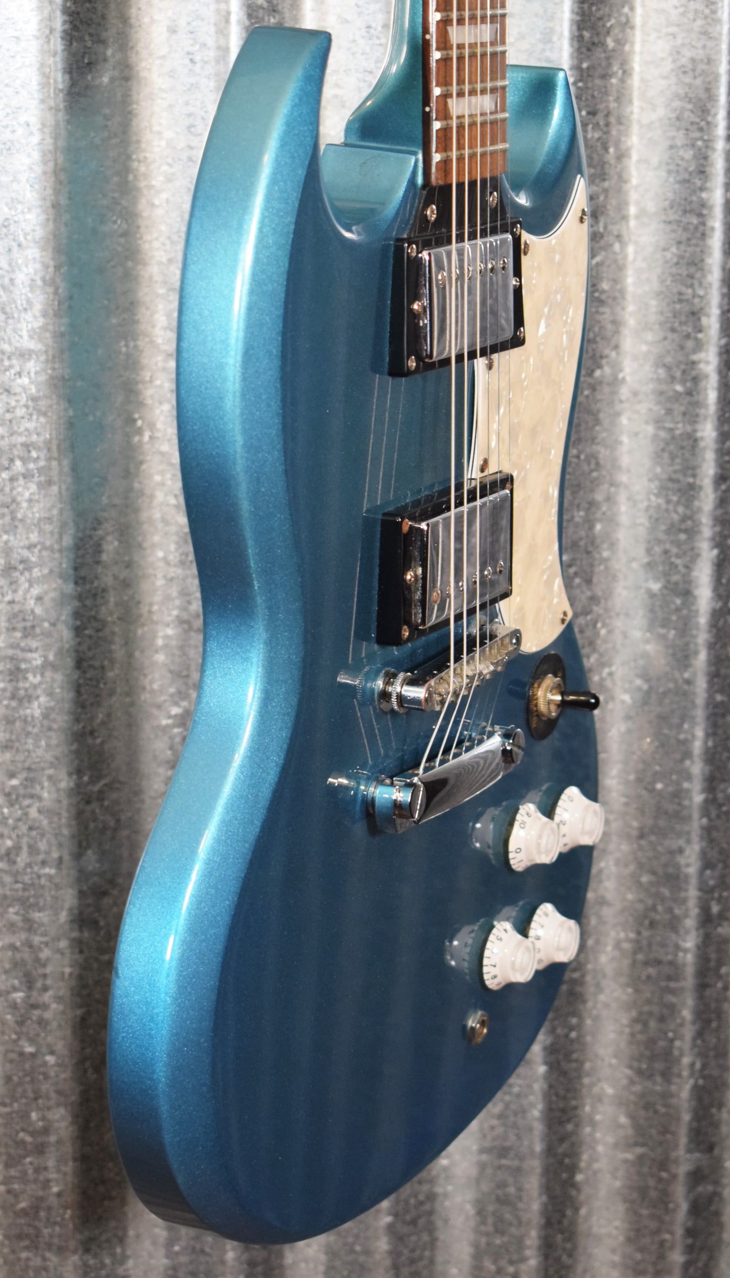 Epiphone G-400 Limited Edition Metallic Light Blue Guitar & Case #3395 Used
