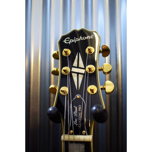 Epiphone Les Paul Custom Pro Gloss Black Gold Hardware Guitar & Bag USED #763