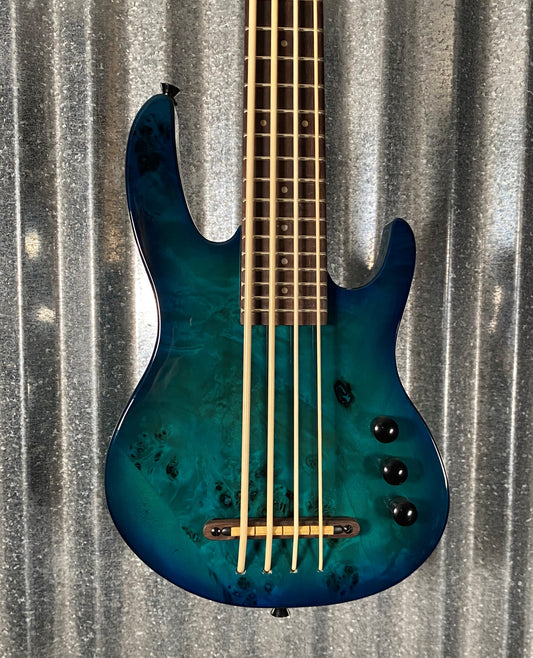 Smiger EUB-02B Burl Top Aquaburst Electric Ukulele Bass #0001