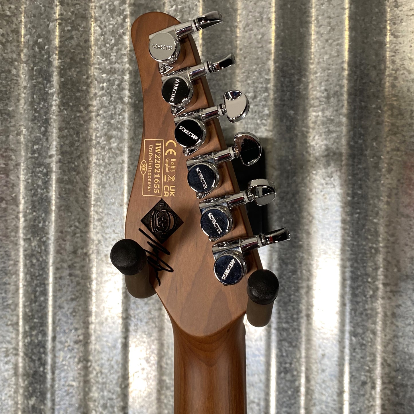 Schecter Nick Johnston PT Roasted Maple Neck Black Guitar #1655