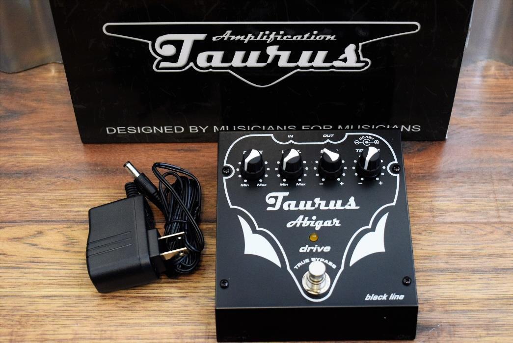 Taurus Amplification Abigar BL Drive Bass & Guitar Effect Pedal & AC Adapter