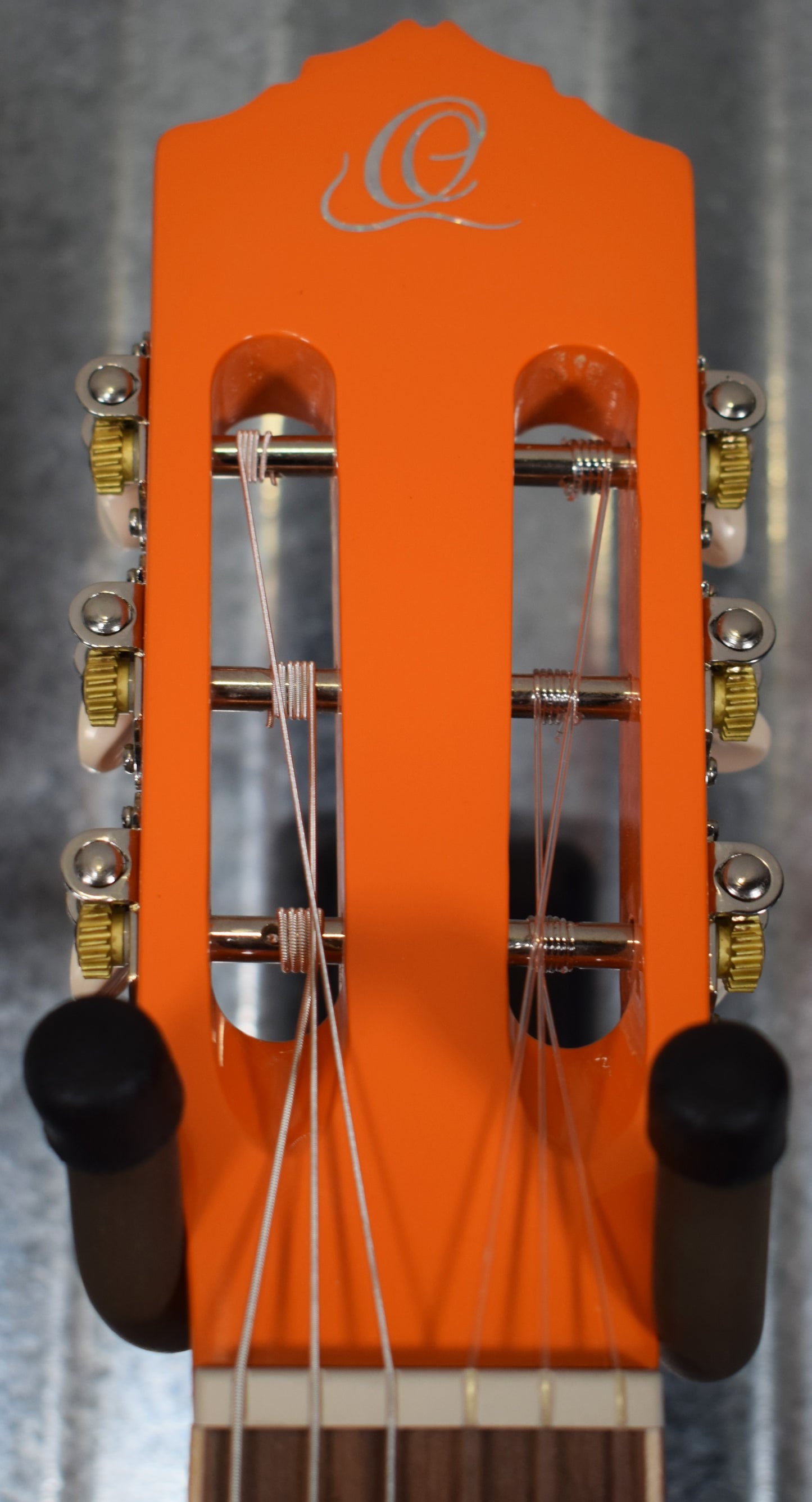 Ortega RGA-ORG Gaucho Nylon String Parlor Guitar Orange Guitar & Bag #0034