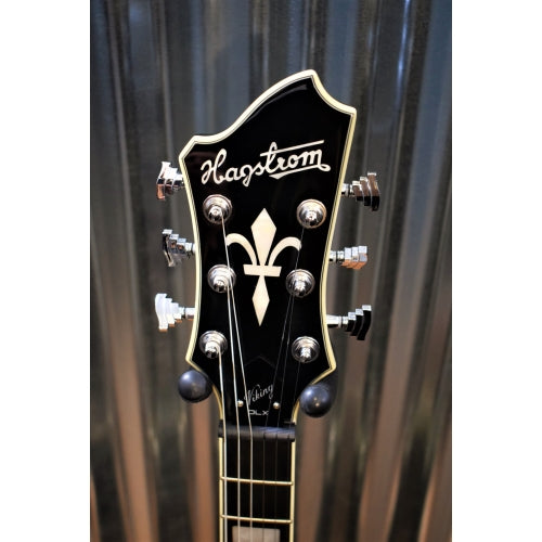 Hagstrom Tremar Viking Deluxe TRE-VIKDLX-BLK Black Semi Hollow Guitar & Case #0683