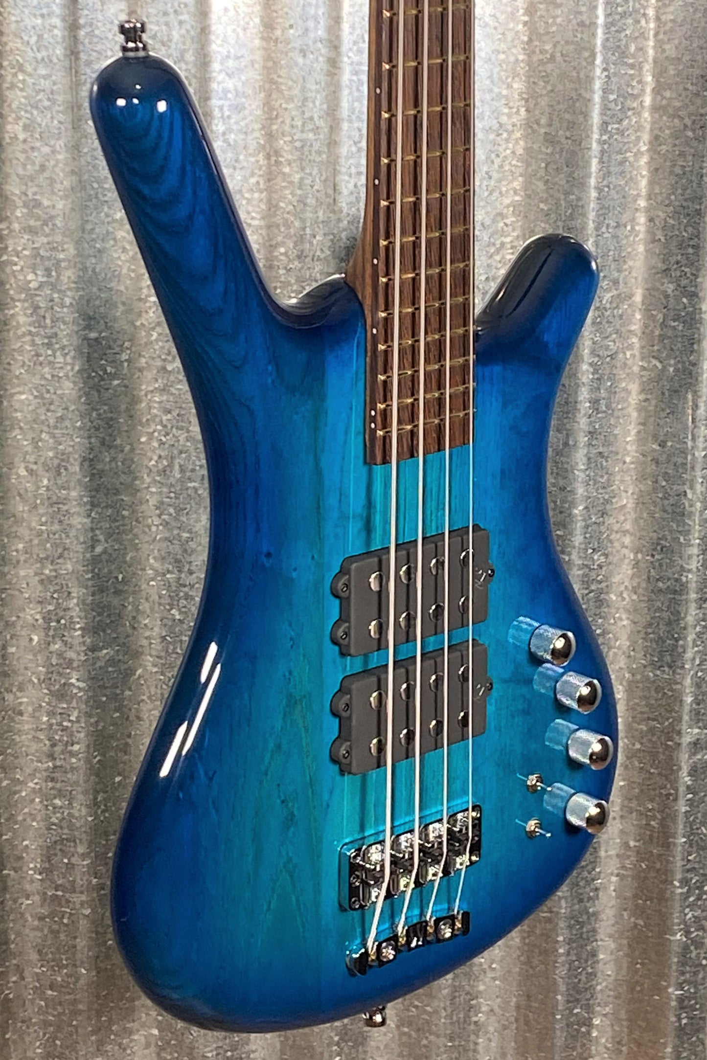 Warwick German Pro Series Corvette $$ 4 String Bass LTD Edition Lagoon Blueburst & Bag #1422